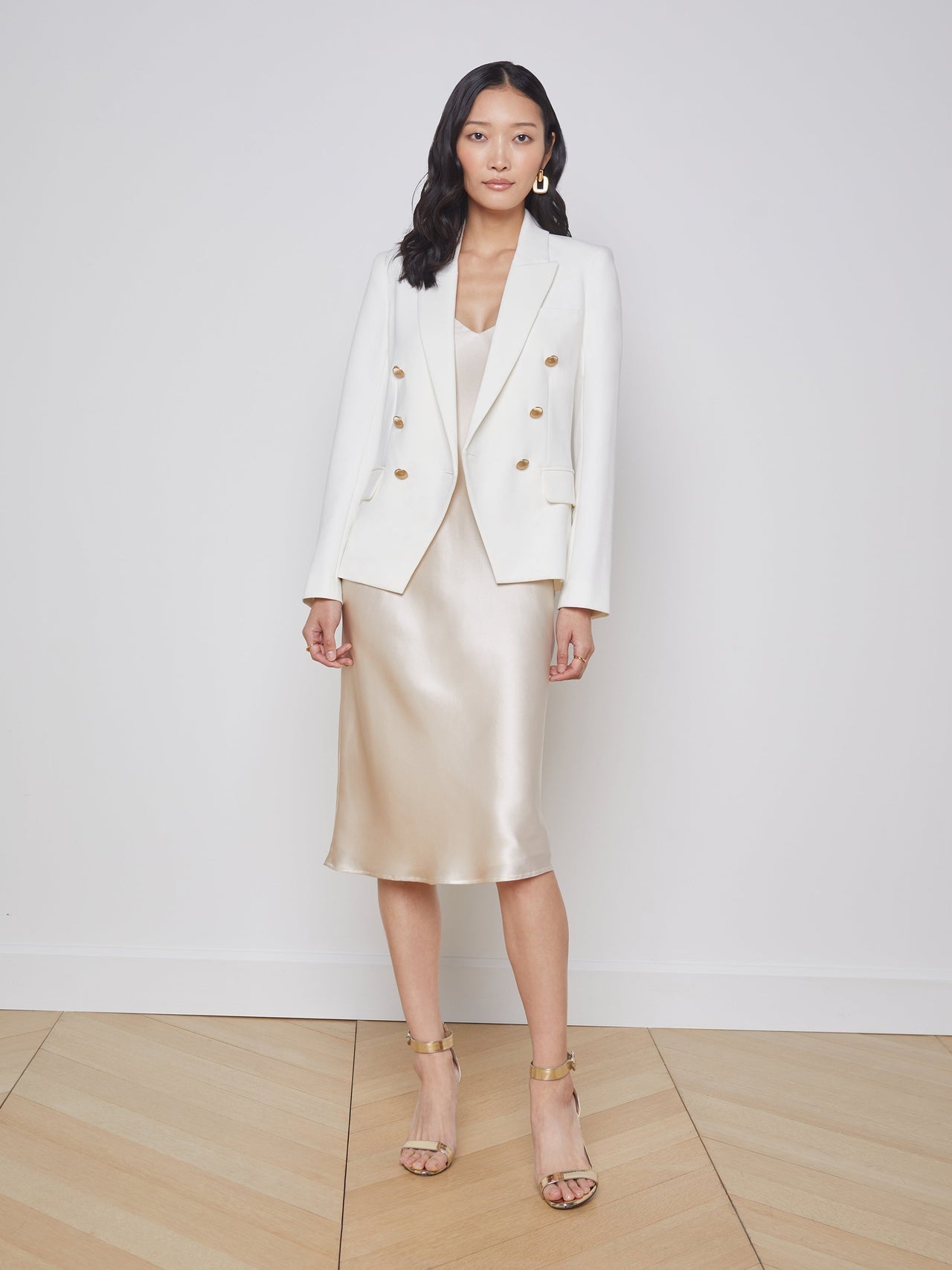Kenzie Blazer in Ivory | L'AGENCE discount