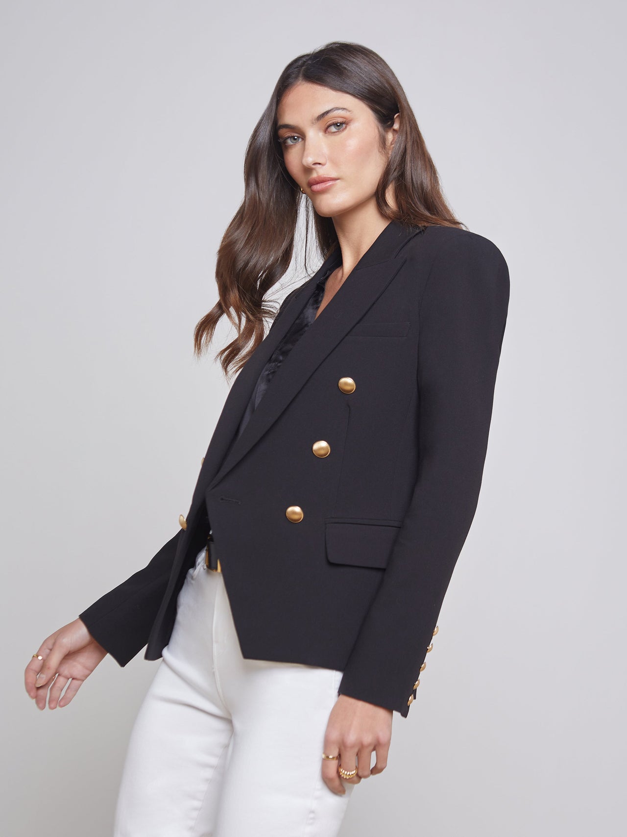 Kenzie Blazer in Black | L'AGENCE Women