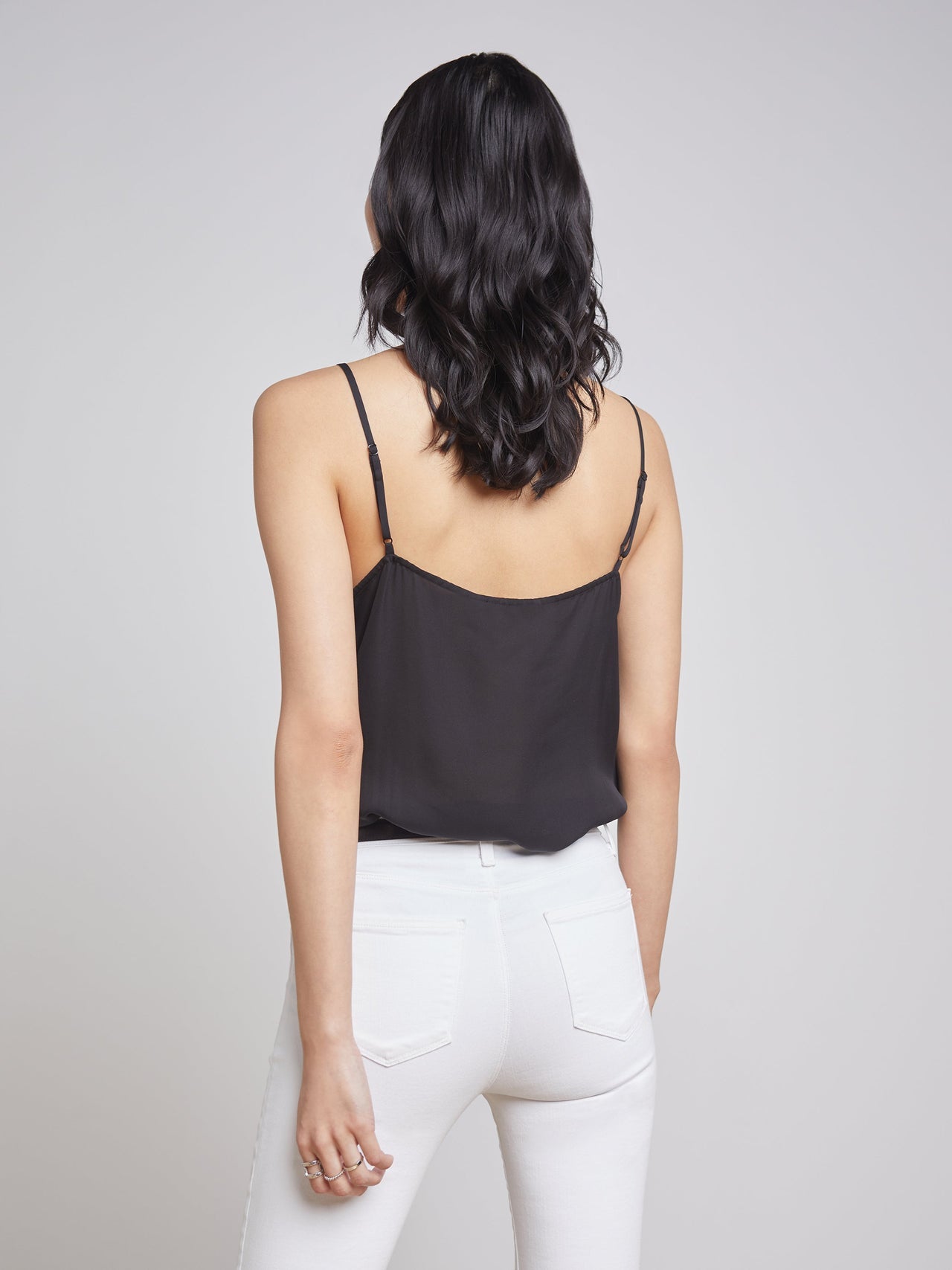 Gabriella Silk Camisole in Black | L'AGENCE near me