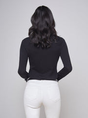 Tess Long Sleeve Tee in Black | L'AGENCE sale