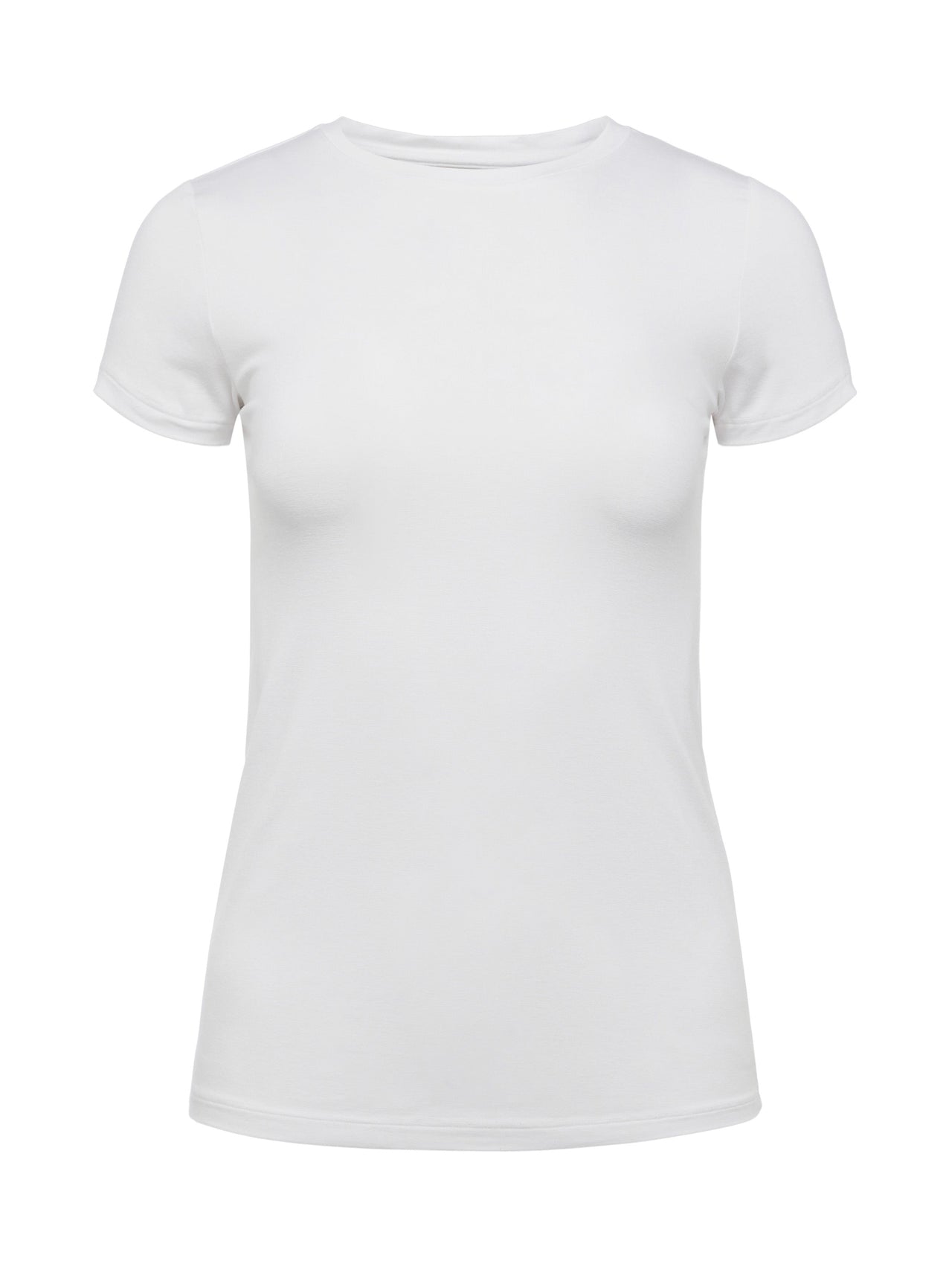 Ressi Fitted Crewneck Tee in White | L'AGENCE US