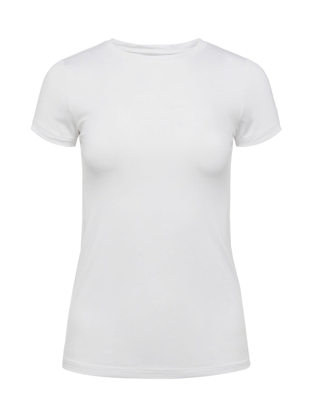 Ressi Fitted Crewneck Tee in White | L'AGENCE US