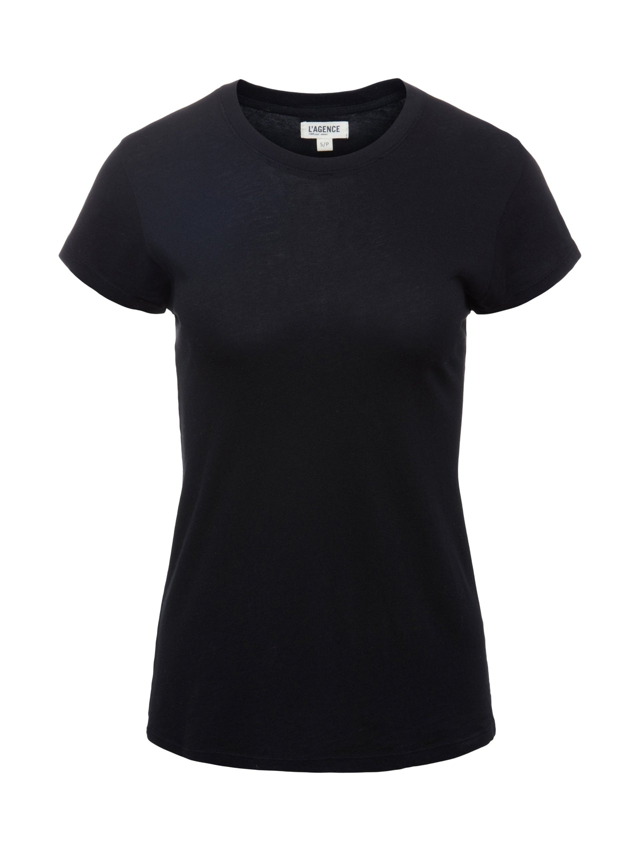Ressi Fitted Crewneck Tee in Black | L'AGENCE US