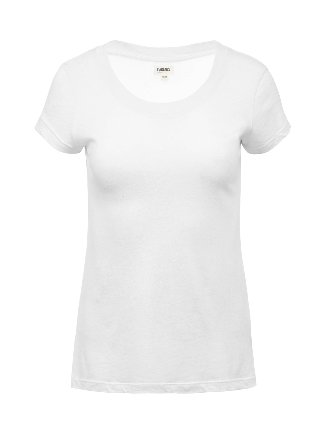 Cory Cotton Scoopneck Tee in White | L'AGENCE near me
