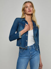Janelle 3/4 Sleeve Jean Jacket in Authentique | L'AGENCE discount