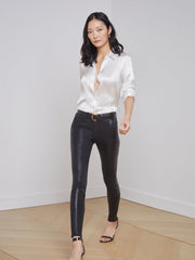Dani Silk Blouse in Ivory | L'AGENCE discount