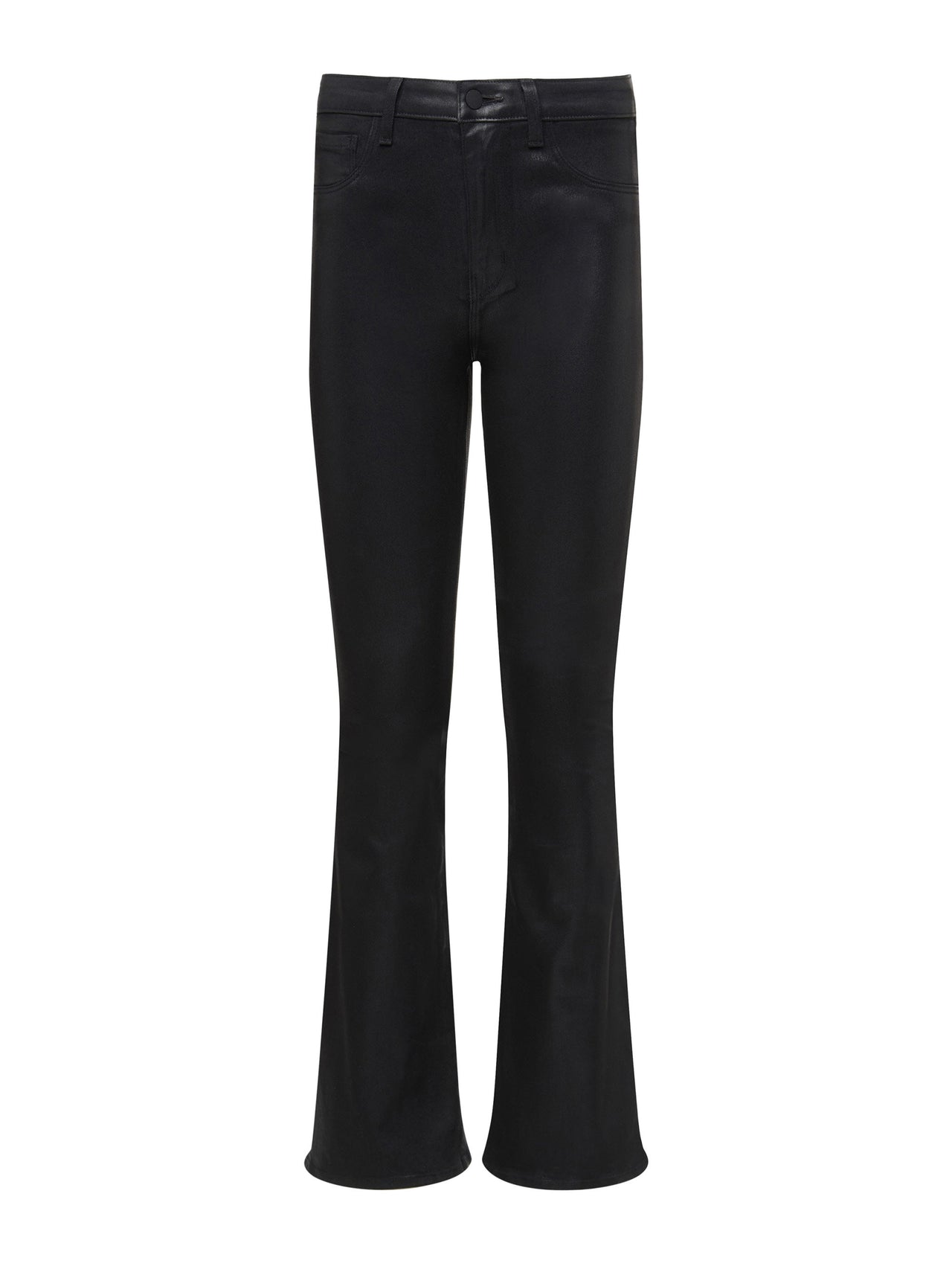 Marty Coated Flare Jean in Noir Coated | L'AGENCE online