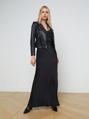 Biker Leather Jacket in Black | L'AGENCE sale