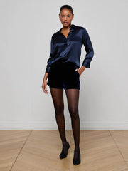 Dani Silk Blouse in Midnight | L'AGENCE online