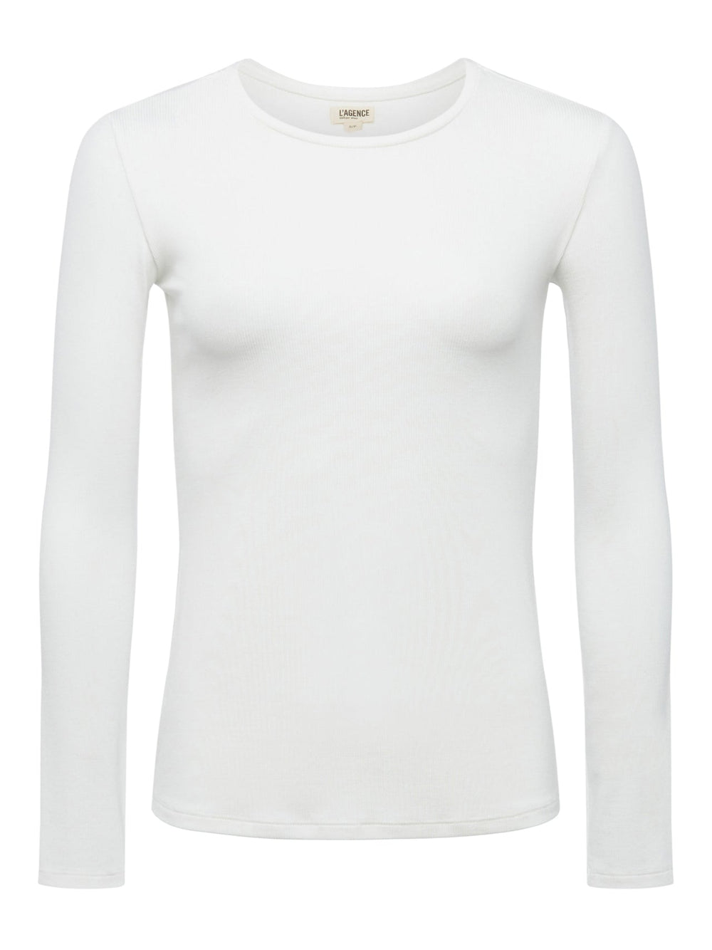 Tess Long Sleeve Tee in White | L'AGENCE for sale