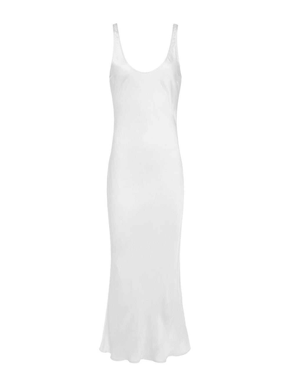 Akiya Satin Maxi Dress in White | L'AGENCE for sale