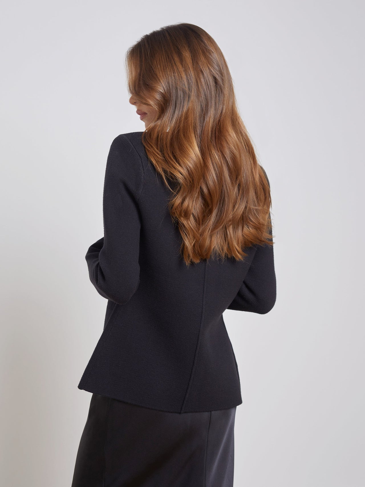 Lacey Knit Blazer In Black | L'AGENCE Women