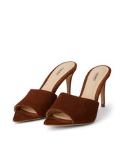 Lolita Open Toe Mule In Buckskin Suede | L'AGENCE sale