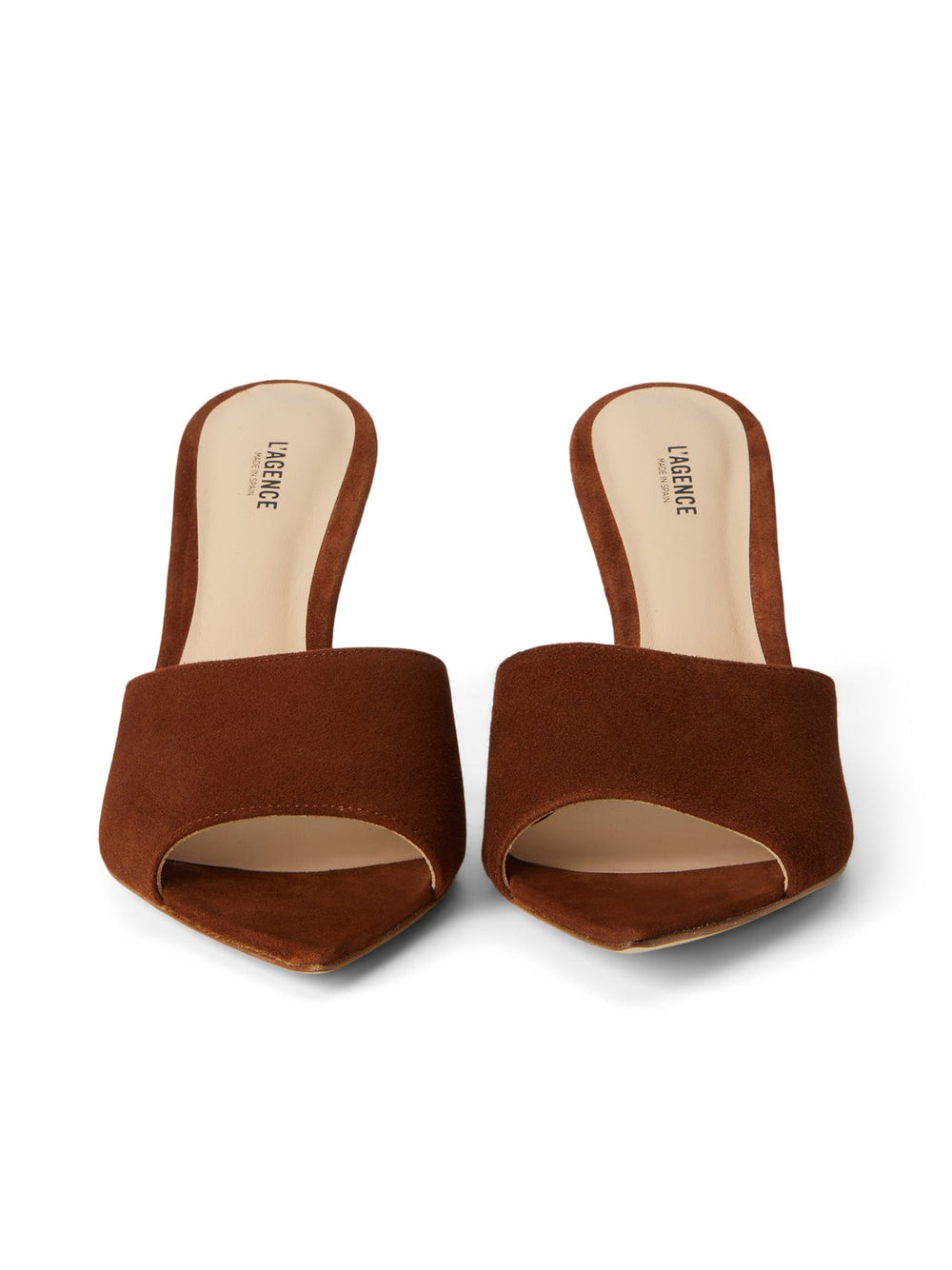 Lolita Open Toe Mule In Buckskin Suede | L'AGENCE sale