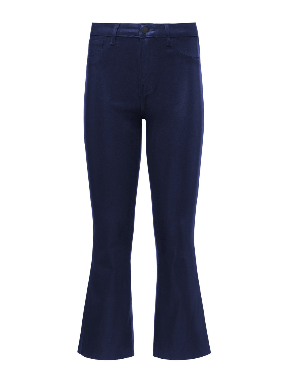 Kendra Coated Cropped Flare Jean in Midnight Coated | L'AGENCE US