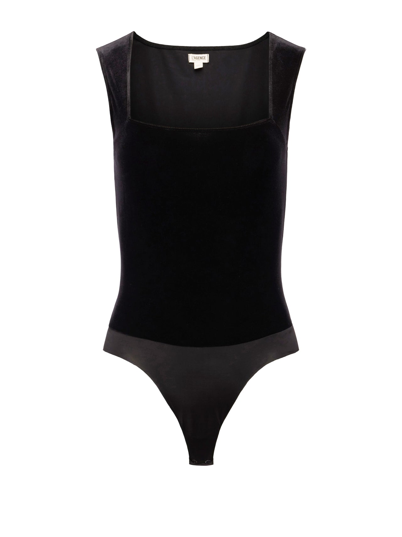 Molly Velvet Bodysuit in Black | L'AGENCE discount