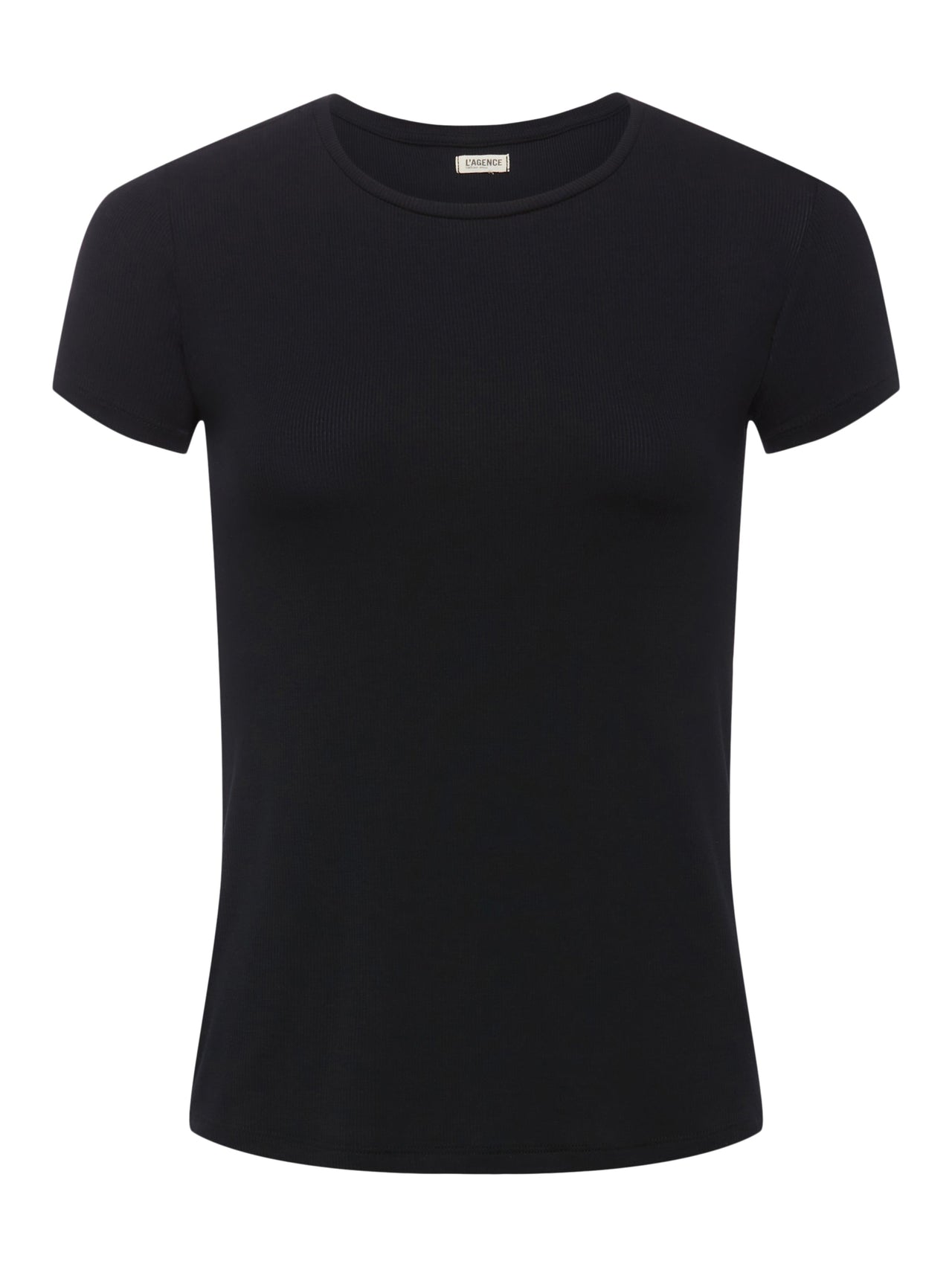 Ressi Fitted Tee in Black Micro Modal | L'AGENCE for sale