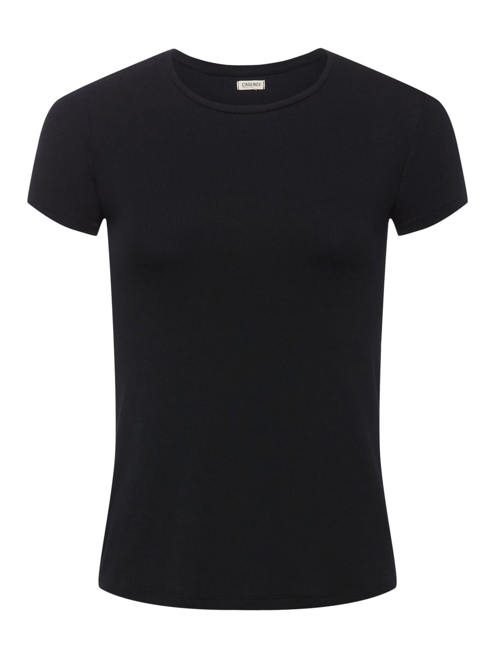 Ressi Fitted Tee in Black Micro Modal | L'AGENCE for sale