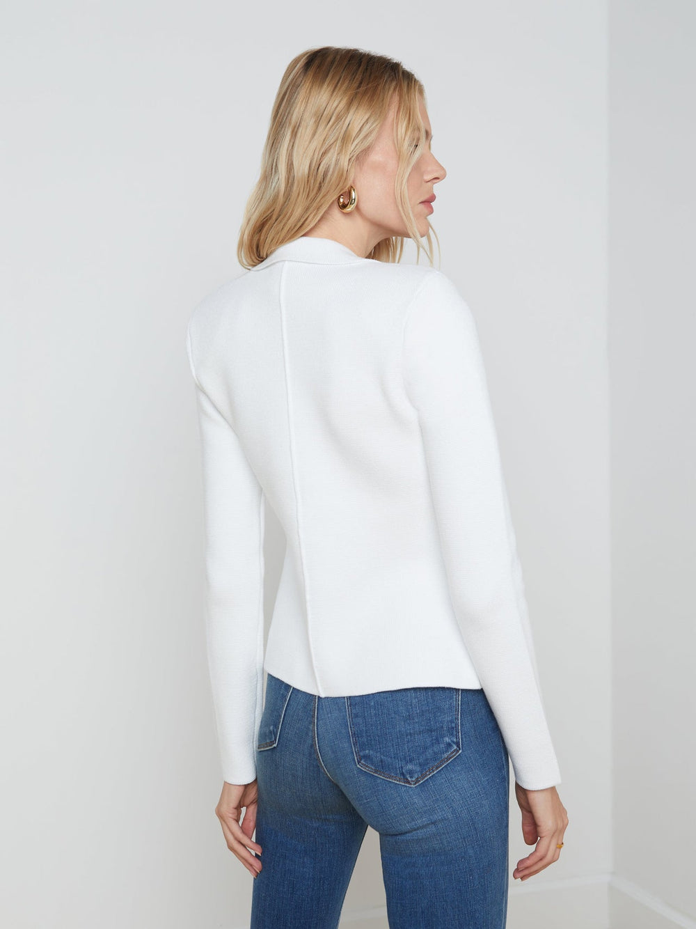 Sofia Knit Blazer in Blazer White | L'AGENCE near me