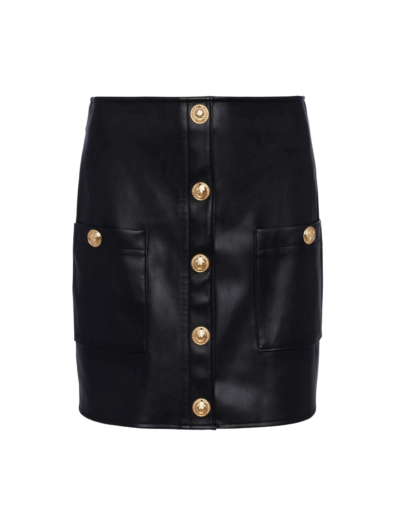 Truman Vegan Leather Mini Skirt in Black | L'AGENCE Women