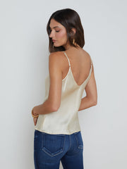 Lexi Silk Camisole in Pearl | L'AGENCE for sale