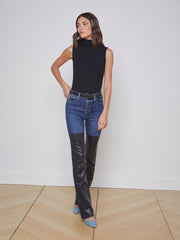 Ceci Sleeveless Turtleneck in Micro Modal Black | L'AGENCE online