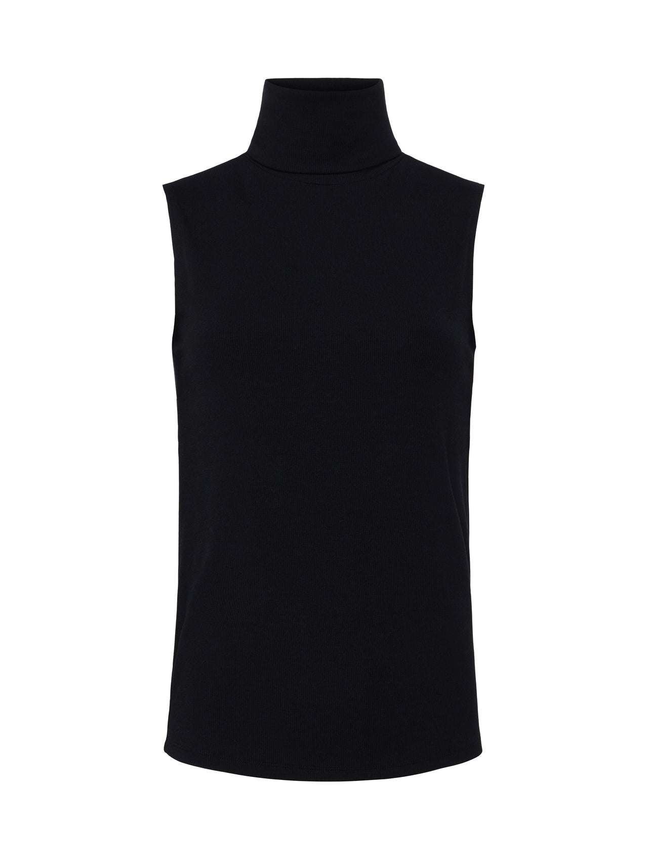 Ceci Sleeveless Turtleneck in Micro Modal Black | L'AGENCE online