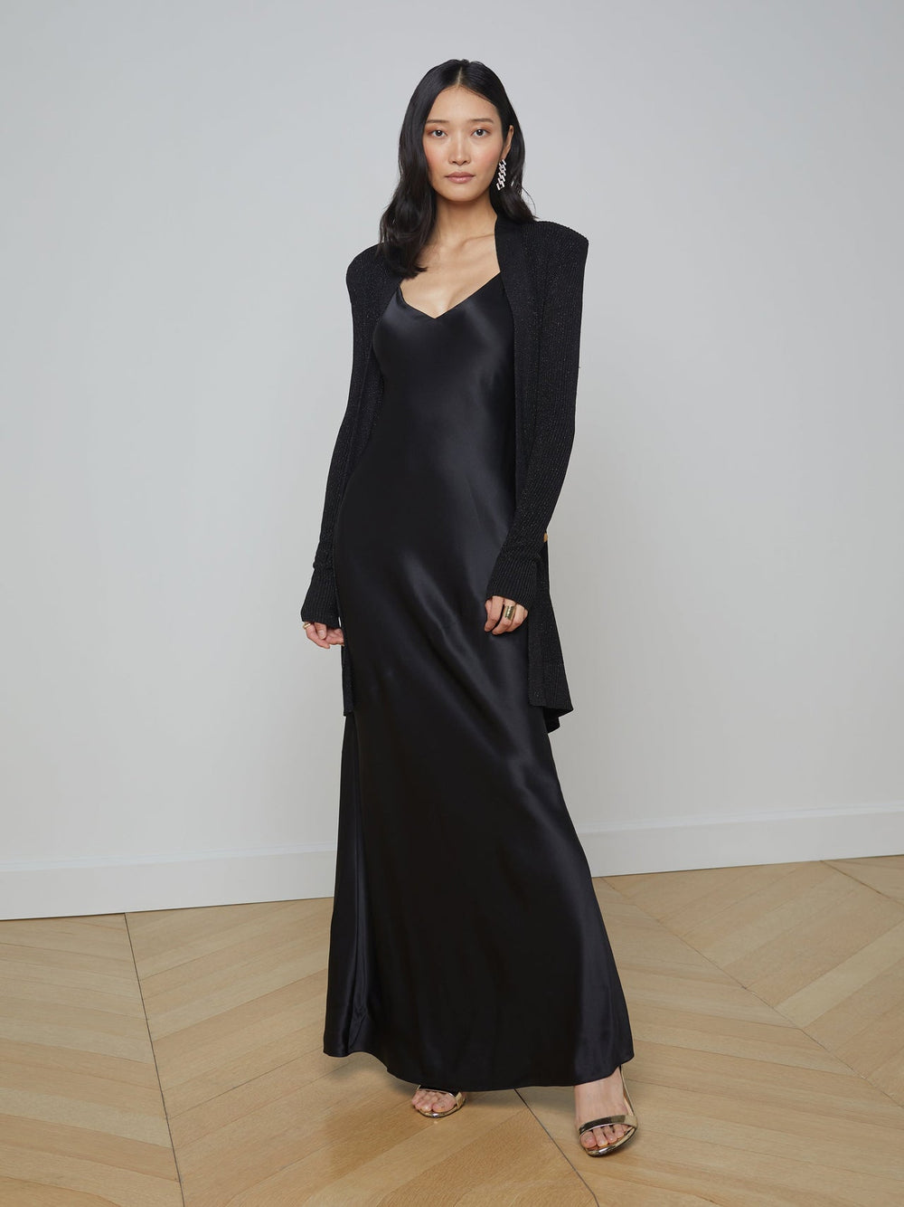 Noe Double-Breasted Cardigan in Black | L'AGENCE discount