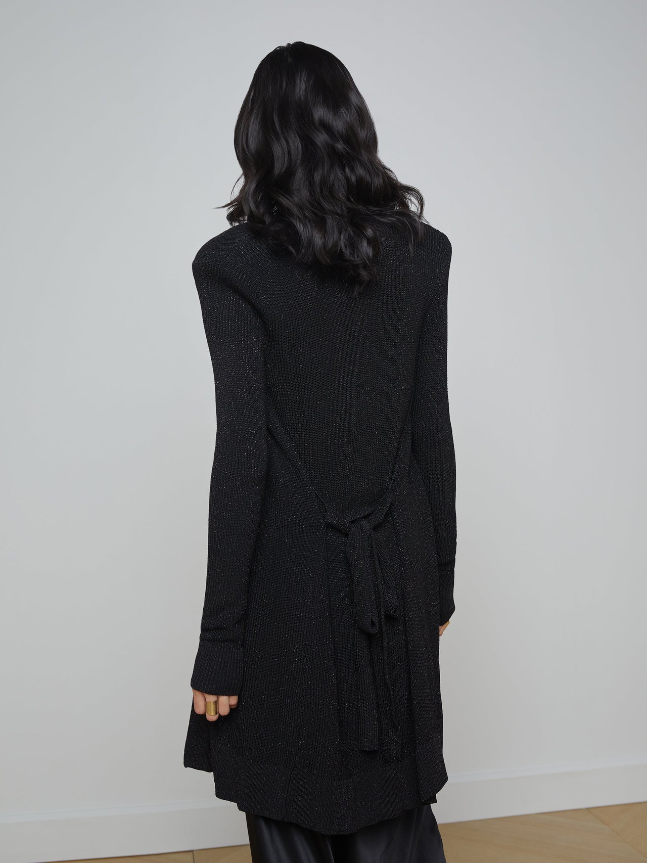 Noe Double-Breasted Cardigan in Black | L'AGENCE discount