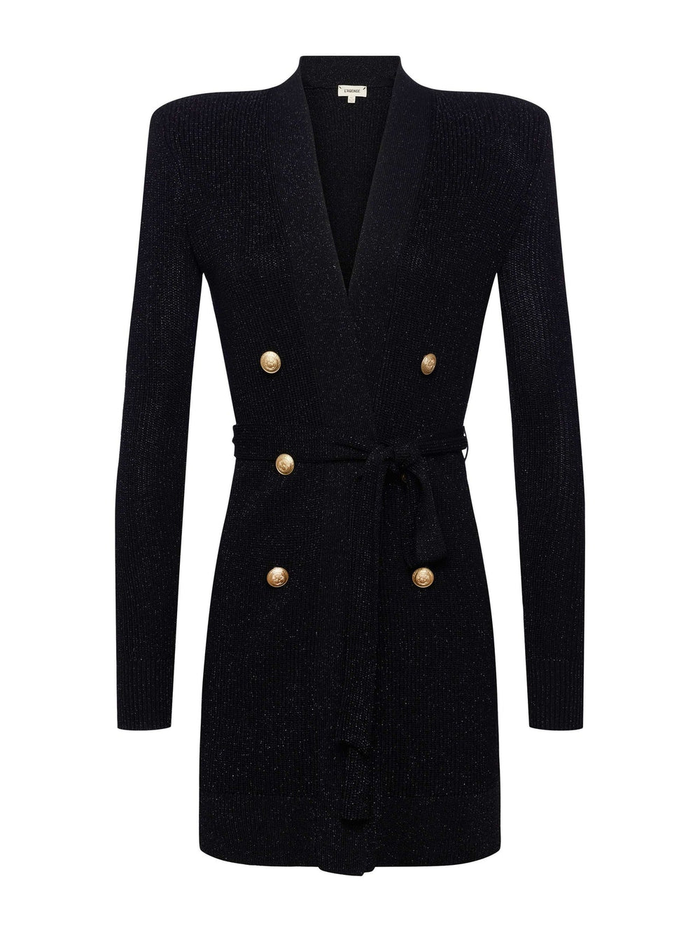 Noe Double-Breasted Cardigan in Black | L'AGENCE discount