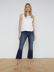 Mikaela Cotton Tank in White | L'AGENCE online