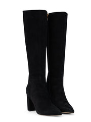 Christiane Knee High Boot in Black Suede | L'AGENCE for sale