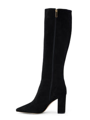Christiane Knee High Boot in Black Suede | L'AGENCE for sale