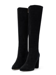 Christiane Knee High Boot in Black Suede | L'AGENCE for sale