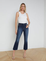 Kendra High-Rise Cropped Flare Jean in Columbia | L'AGENCE for sale