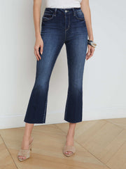 Kendra High-Rise Cropped Flare Jean in Columbia | L'AGENCE for sale