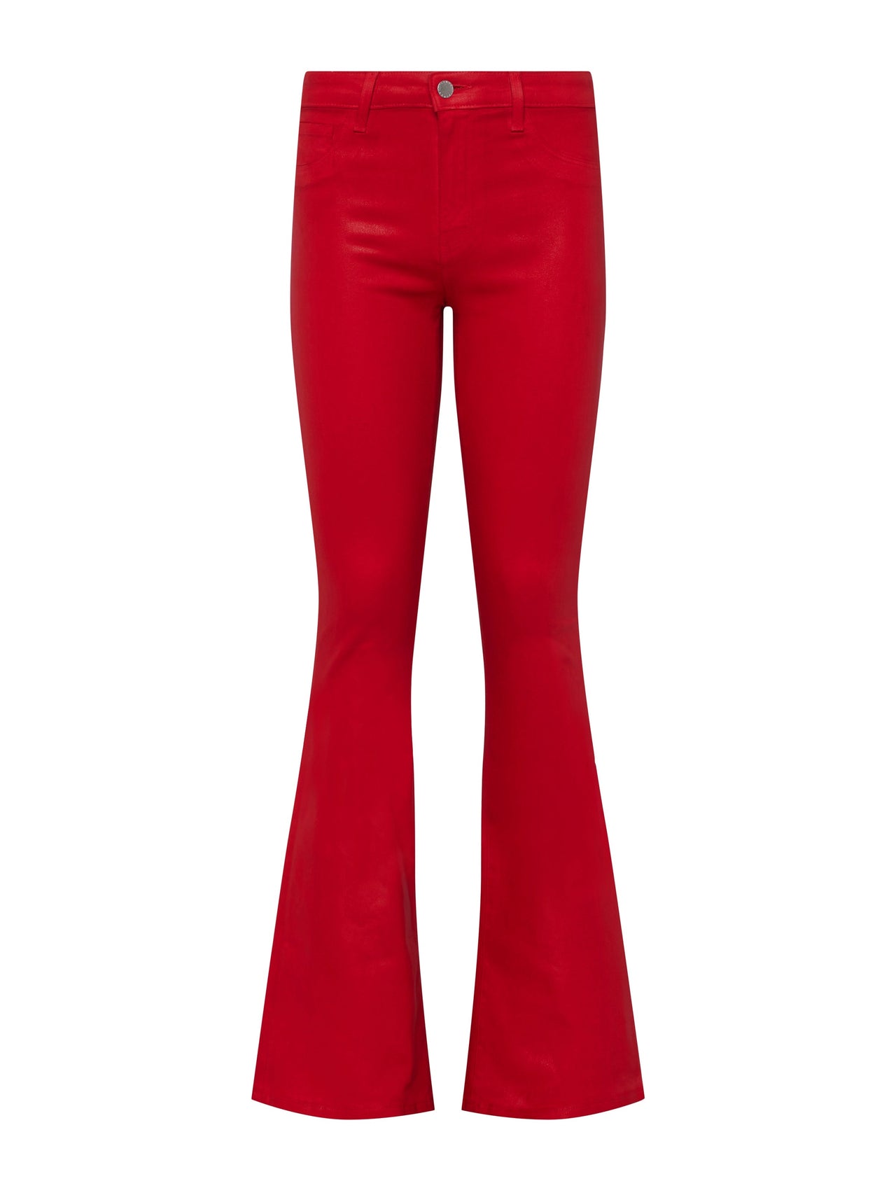 Marty Coated Flare Jean in Tango Red Coated | L'AGENCE for sale