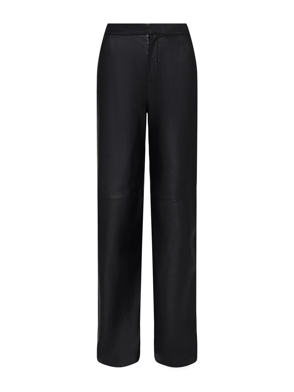 Livvy Leather Straight-Leg Trouser in Black | L'AGENCE discount