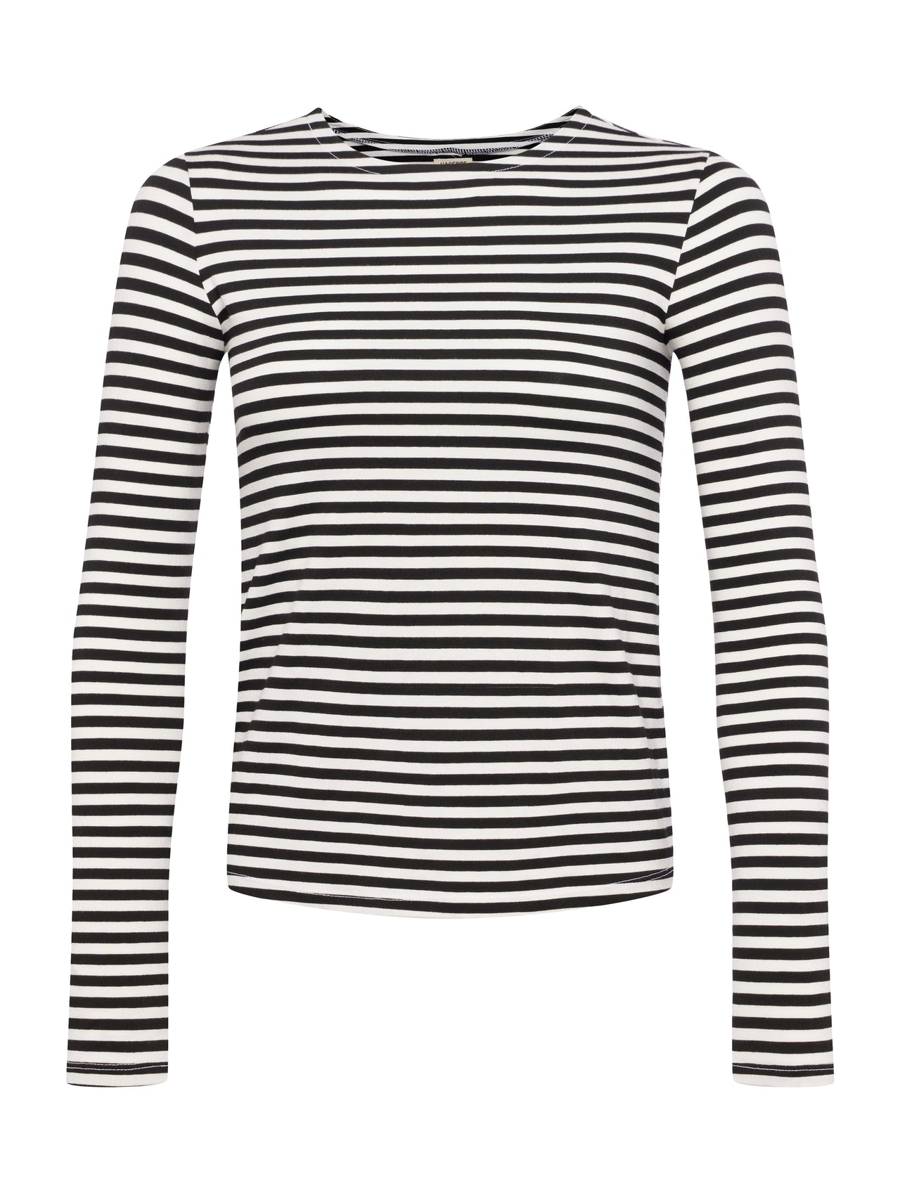 Tess Long Sleeve Tee in Black/White Stripe | L'AGENCE discount