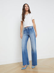 Donna Cotton Cropped Tee in White | L'AGENCE sale