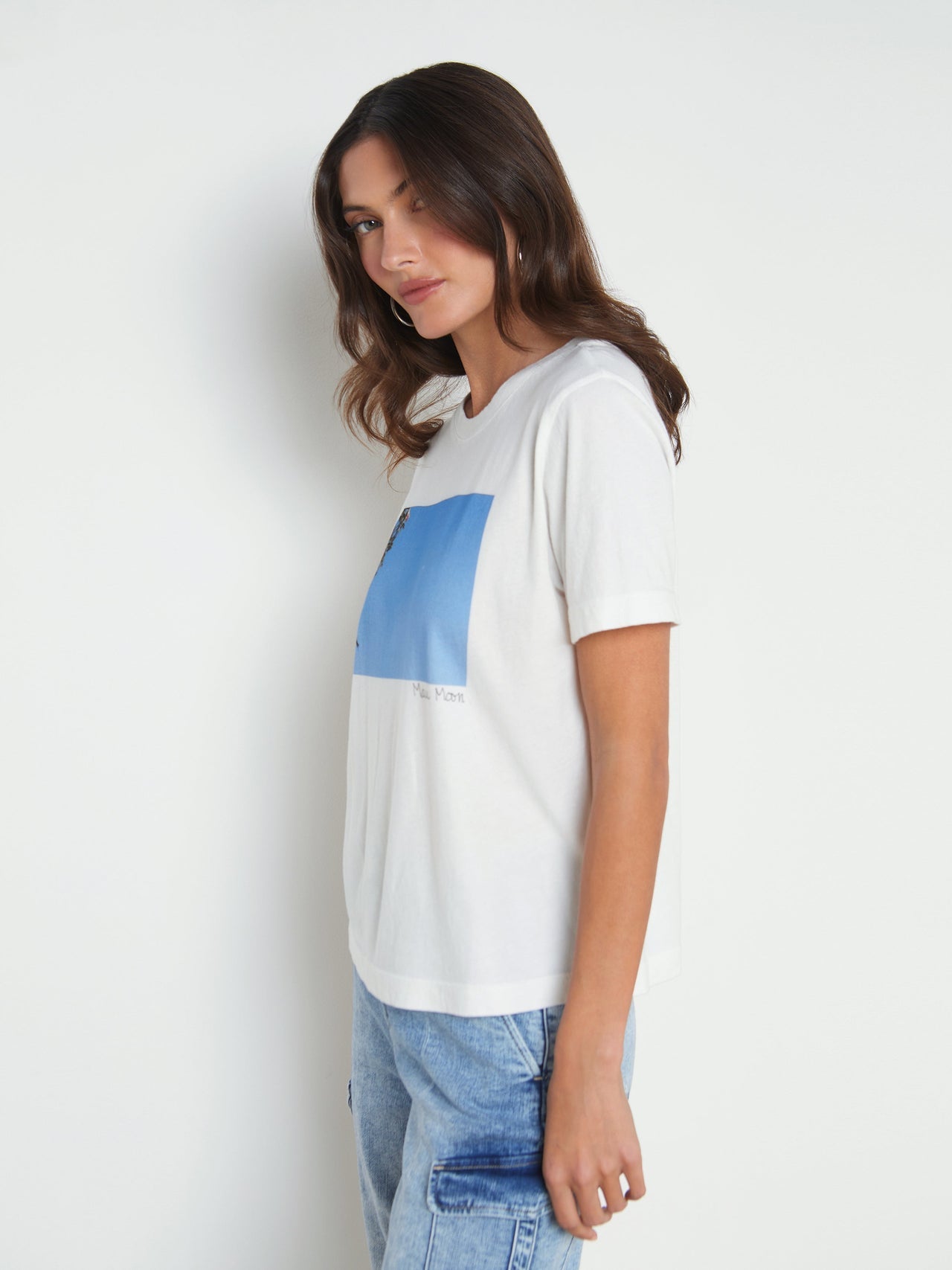Leilani Maui Moon Tee in White | L'AGENCE for sale