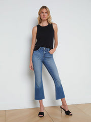Mikaela Cotton Tank in Black | L'AGENCE for sale