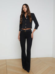 Kumi Cropped Jacket in Black | L'AGENCE near me