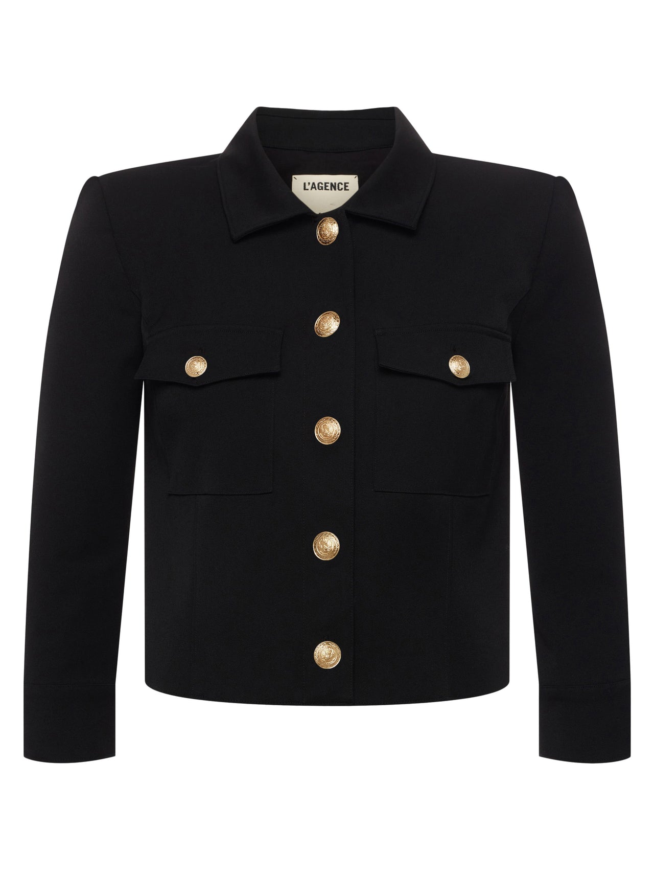 Kumi Cropped Jacket in Black | L'AGENCE near me