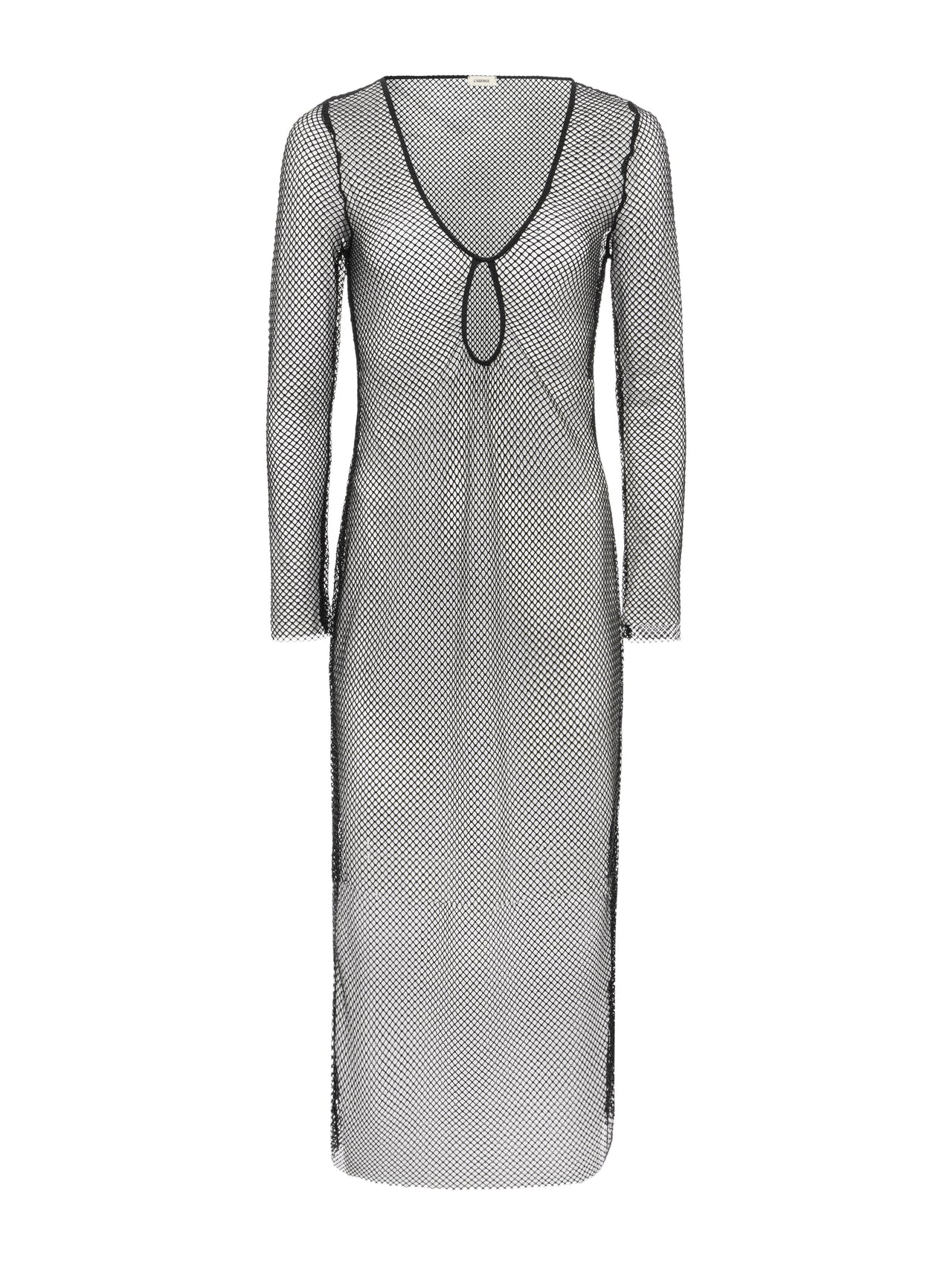 Sara Mesh Cover-Up Dress in Black | L'AGENCE sale