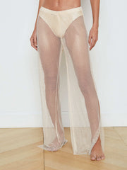 Noemi Mesh Cover-Up Pant in Champagne | L'AGENCE near me