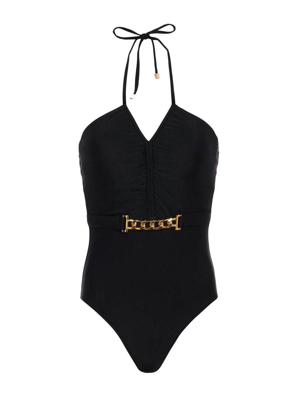 Leila Halter One-Piece Swimsuit in Black | L'AGENCE for sale