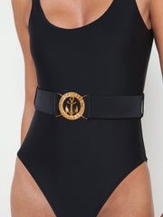 Mila Belted One-Piece Swimsuit in Black | L'AGENCE sale