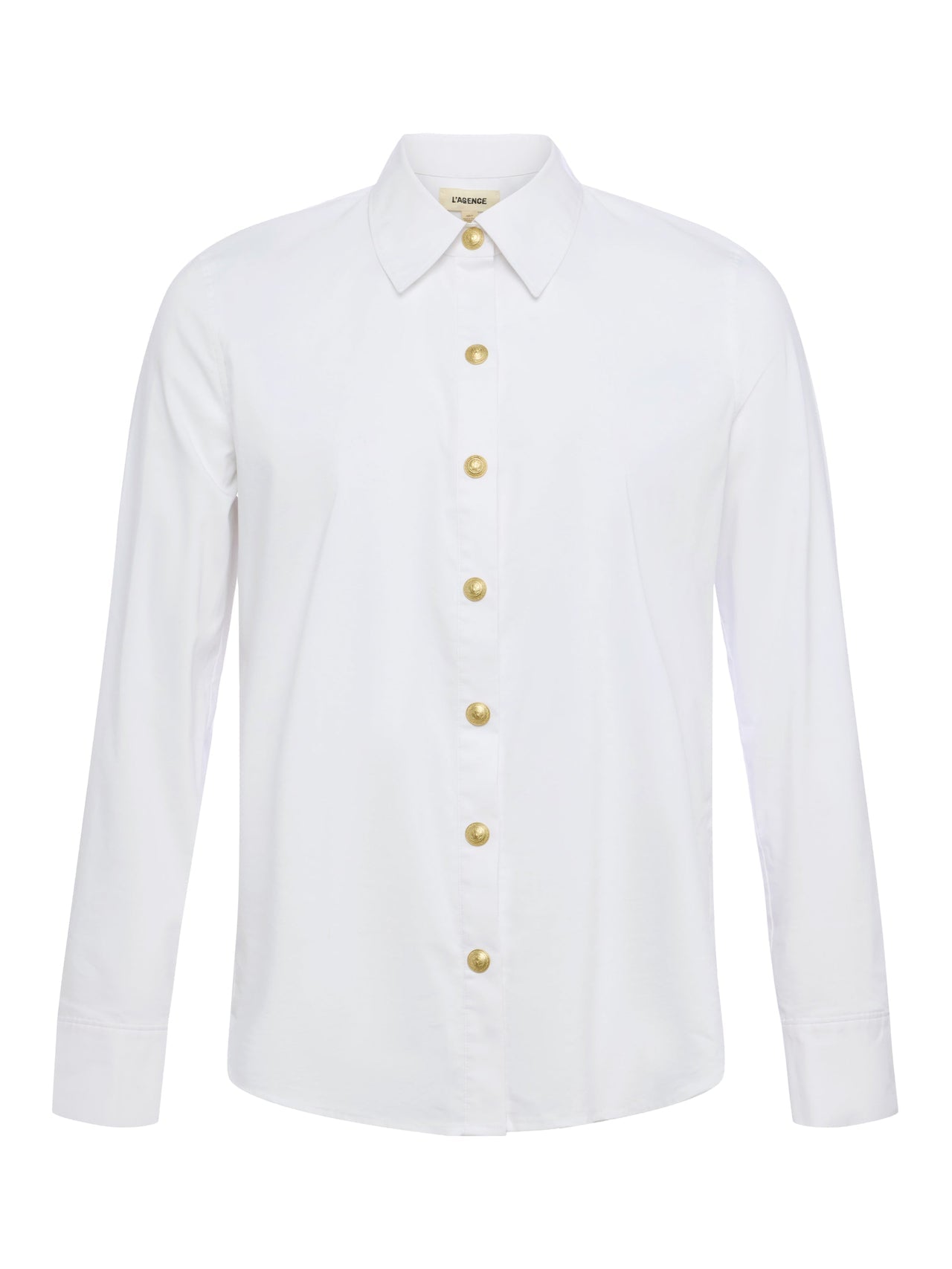 Ellery Shirt in White/Gold | L'AGENCE discount