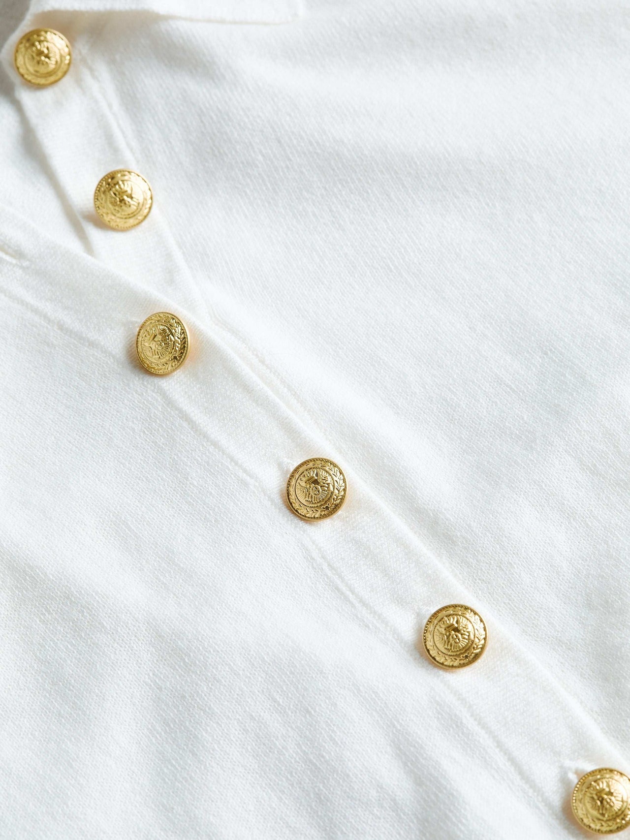 Sterling Long Sleeve Sweater in White/Gold | L'AGENCE near me